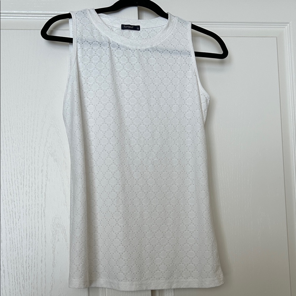 White Sleeveless Top size Small
